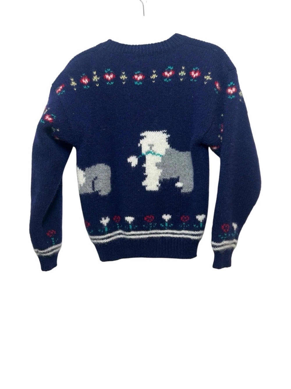 Vintage 80's The Sporting Life Sheepdog 100% Wool Sweater Women's Size Small - Picture 3 of 5